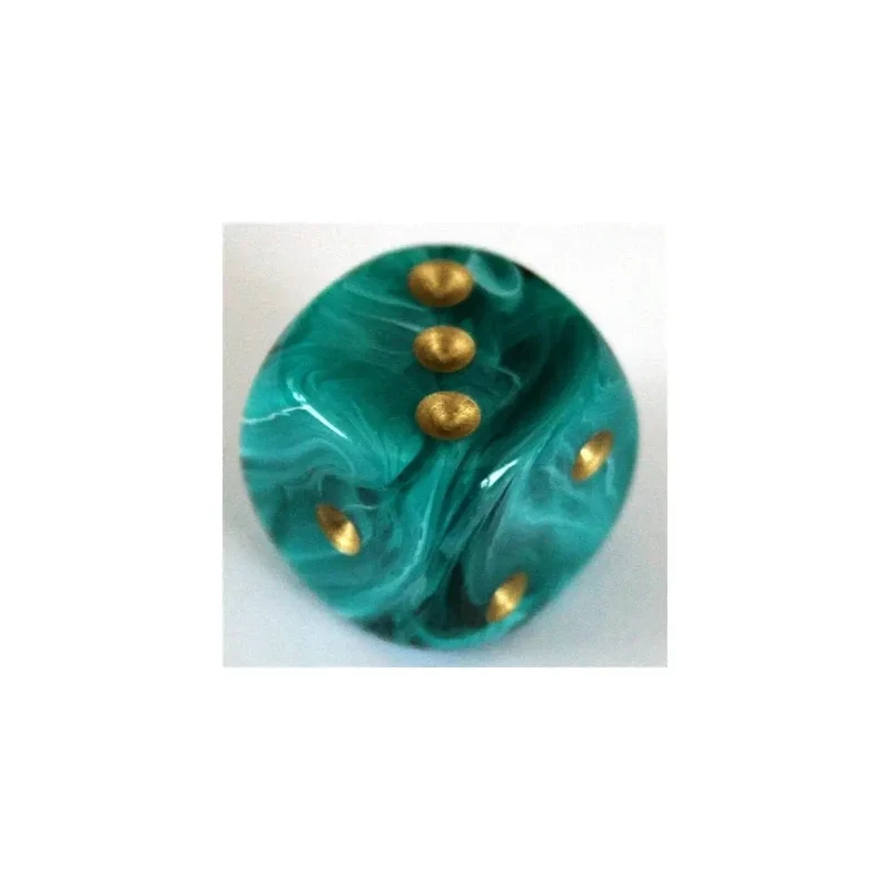Chessex Vortex Teal/Gold W6 16mm
