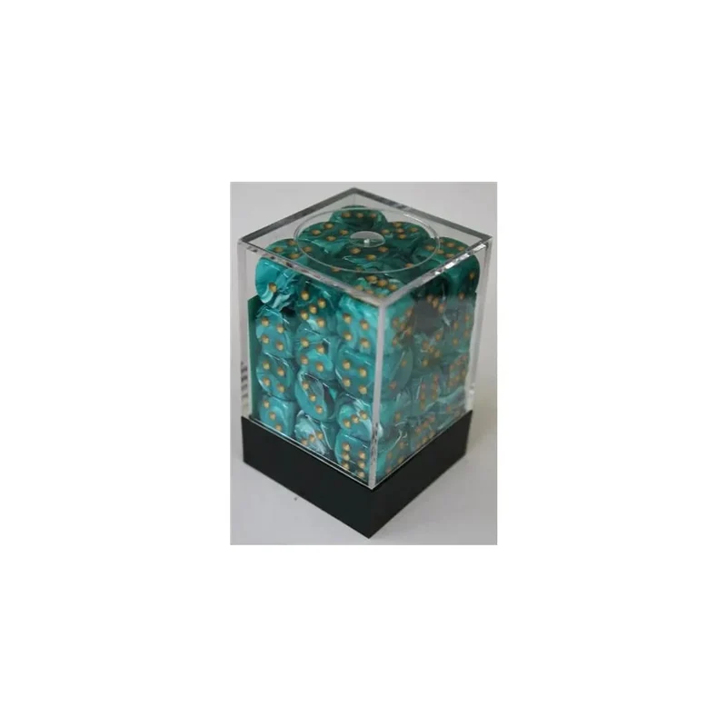 Chessex Vortex Teal/Gold W6 12mm Set