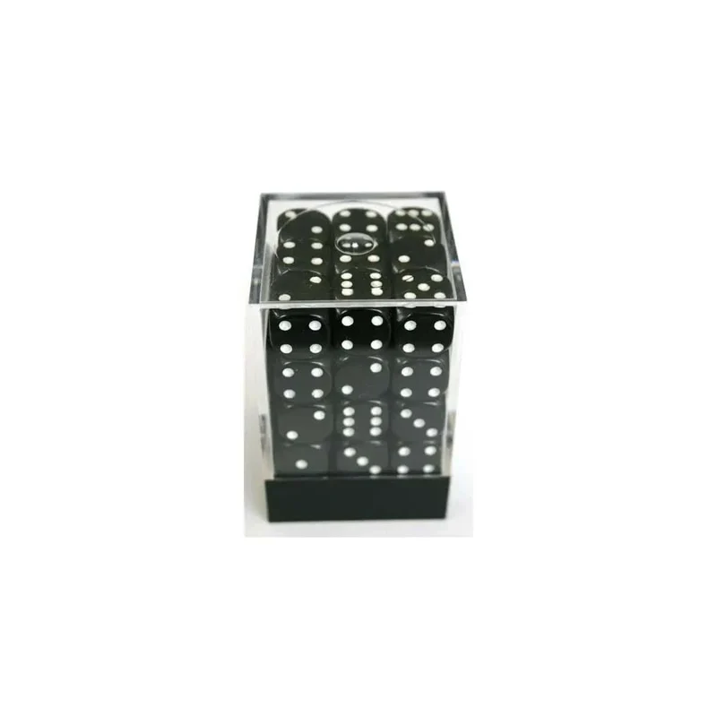 Chessex Opaque Black/White W6 12mm Set