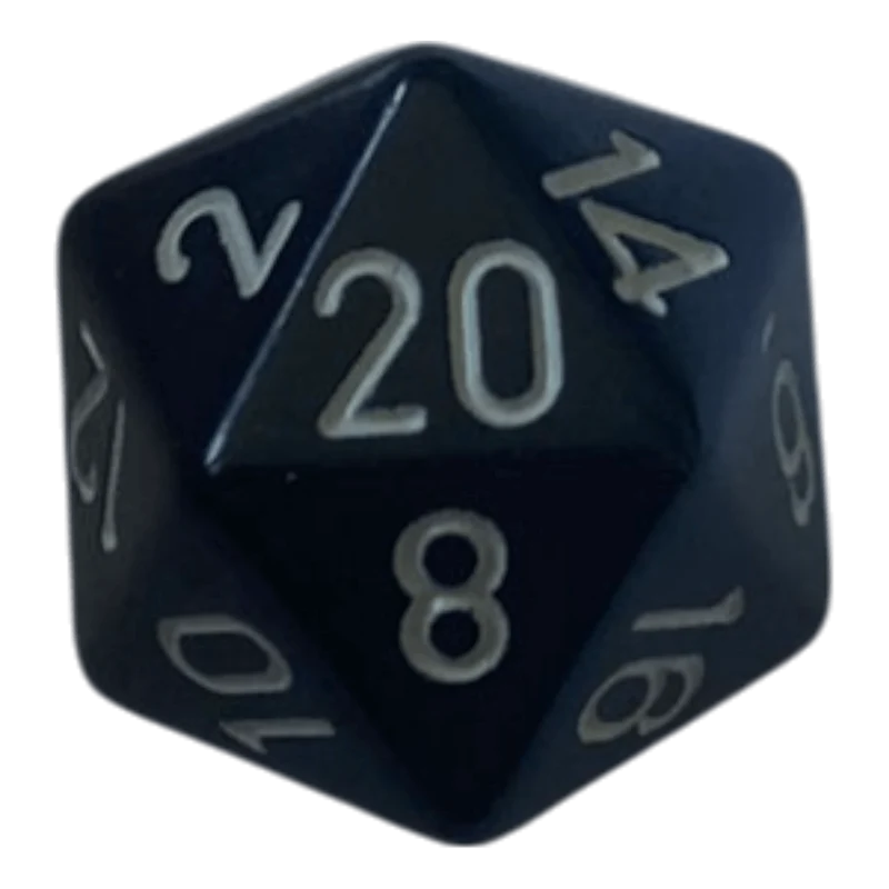 Chessex Opaque Black/White W20