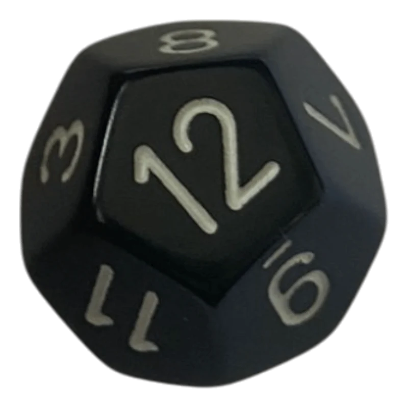 Chessex Opaque Black/White W12