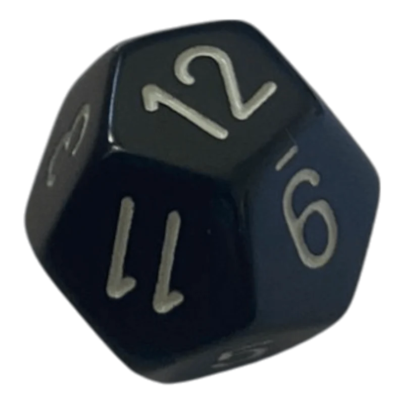 Chessex Opaque Black/White W12