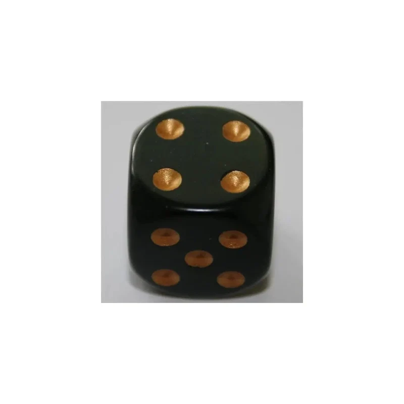 Chessex Opaque Black/Gold W6 16mm