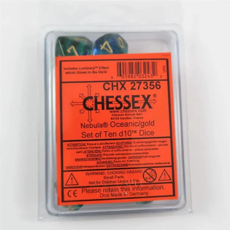 Chessex Nebula Oceanic 10 x W10 Set