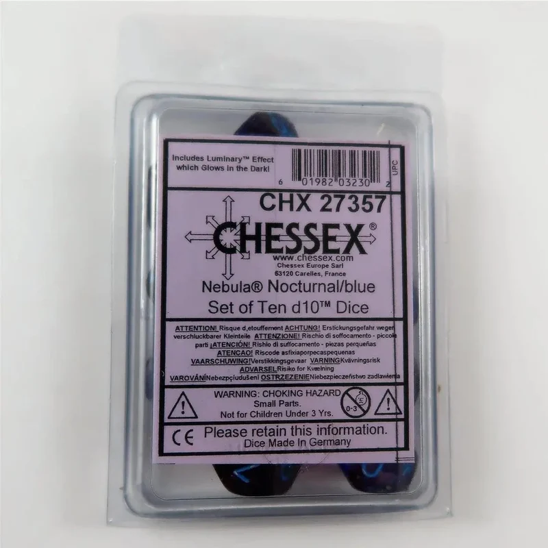 Chessex Nebula Nocturnal 10 x W10 Set