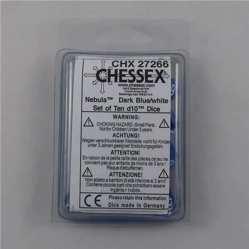 Chessex Nebula dark blue 10 x W10 Set
