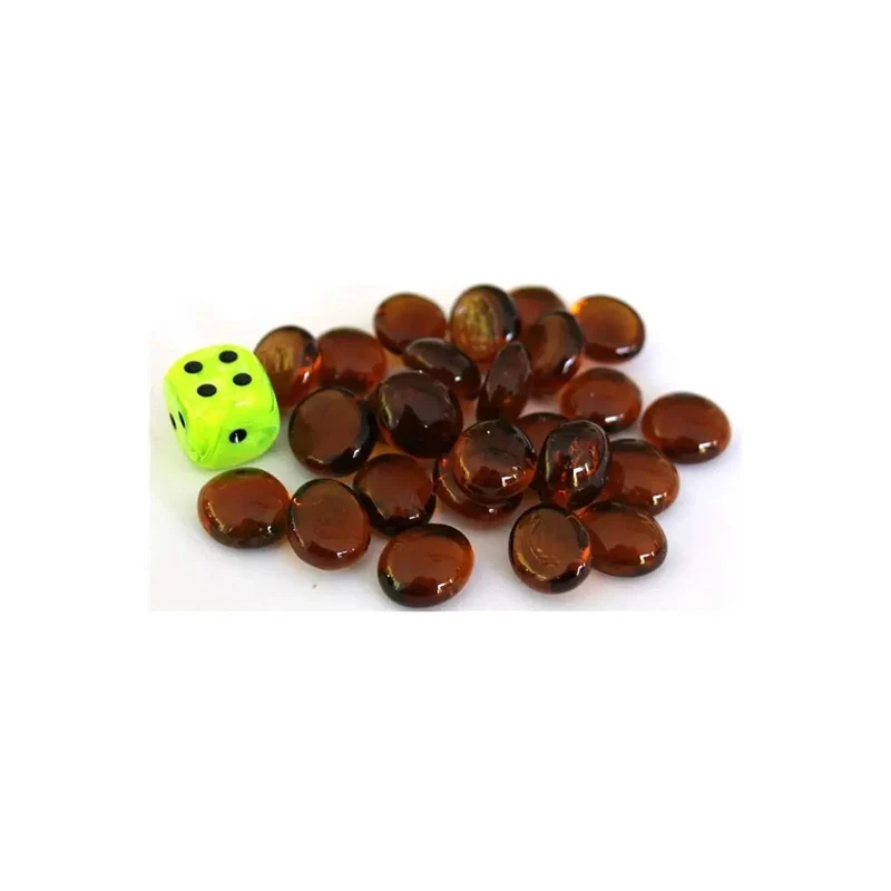 Chessex Glasspielsteine Root Beer