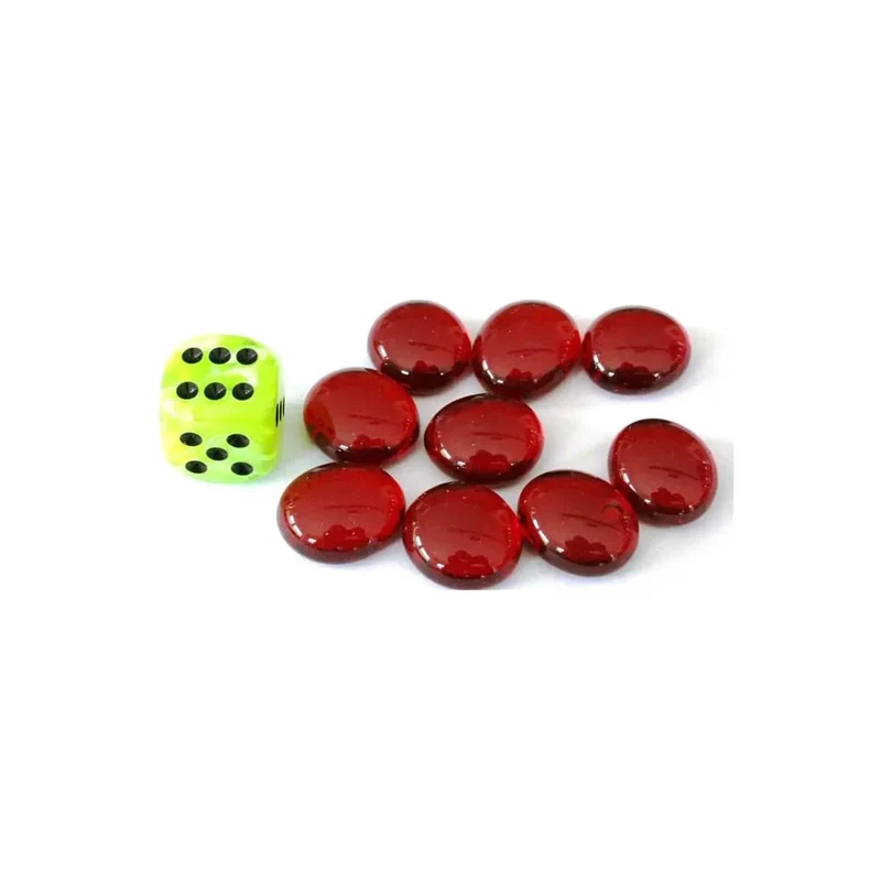 Chessex Glasspielsteine Red