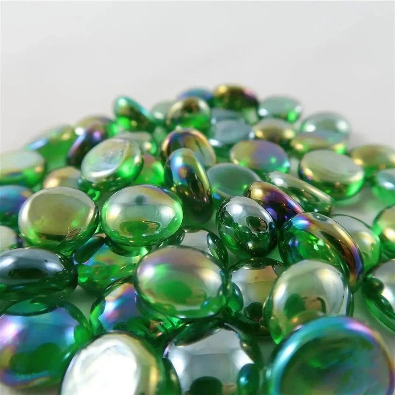 Chessex Glasspielsteine Green Iridized