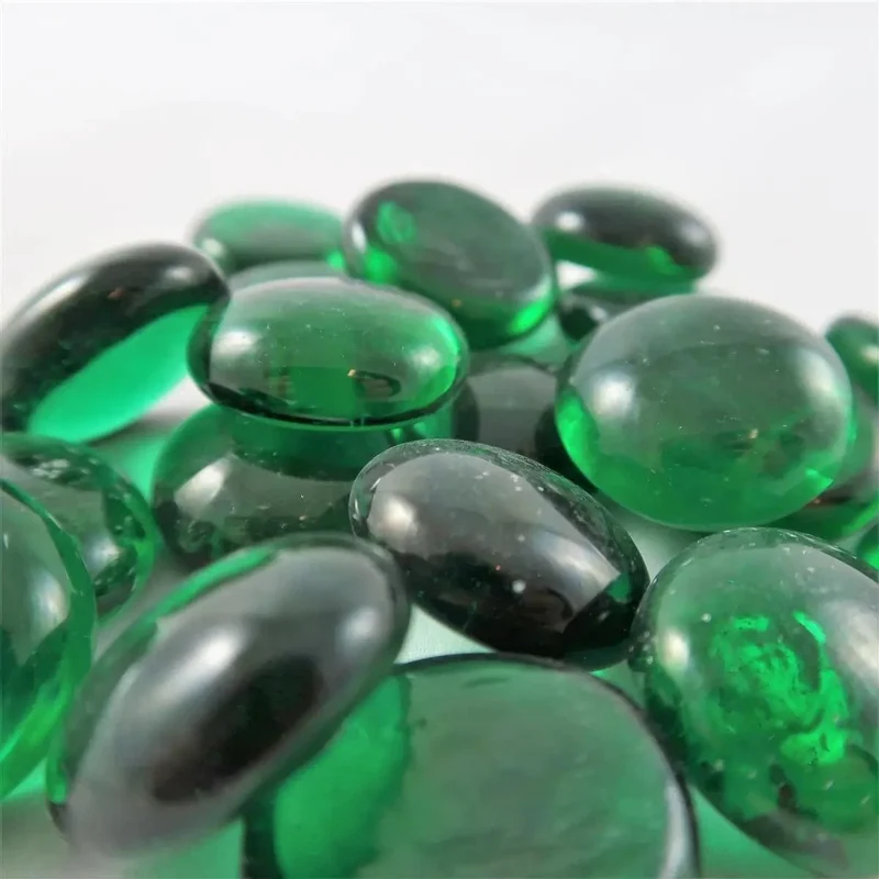 Chessex Glasspielsteine Dunkelgrün groß