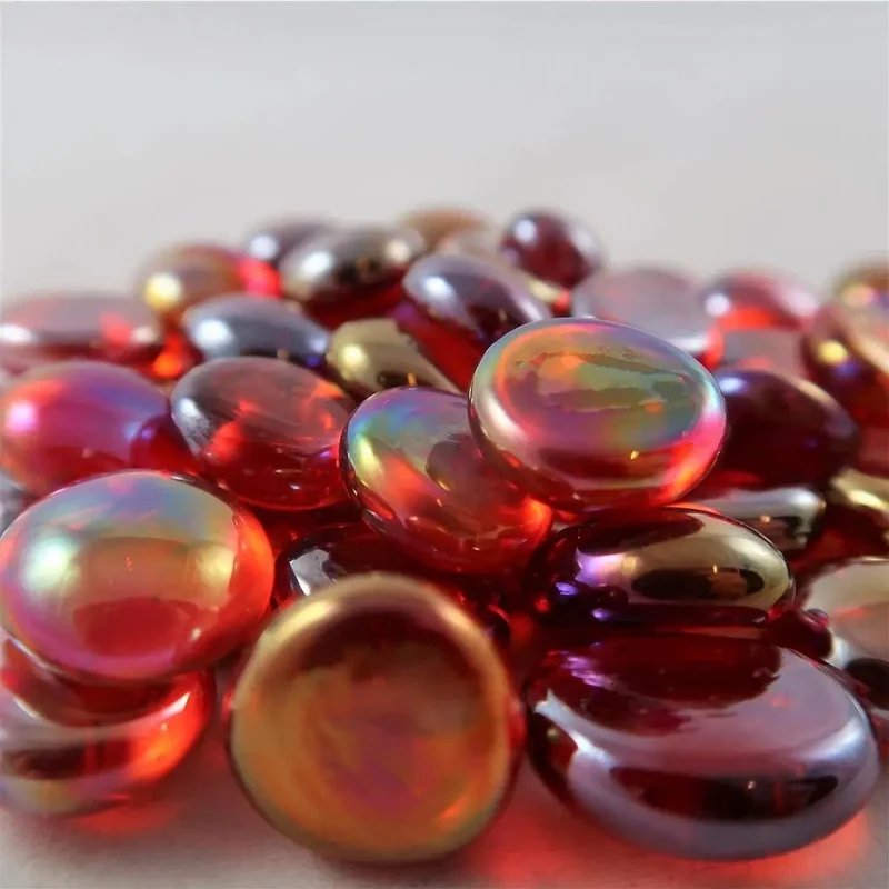 Chessex Glasspielsteine Crystal Red Iridized