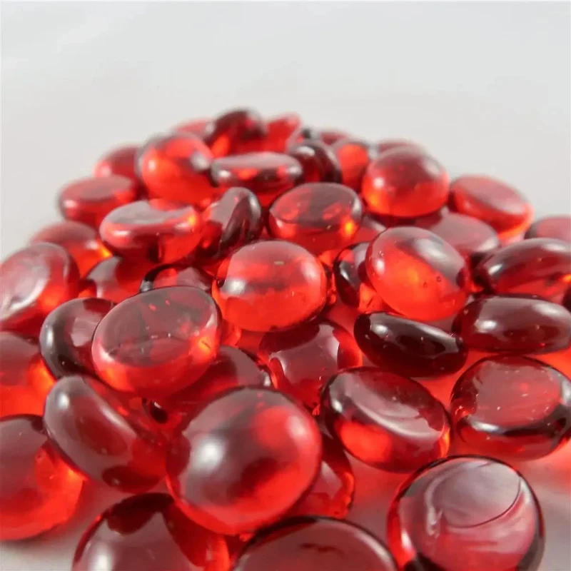 Chessex Glasspielsteine Crystal Red