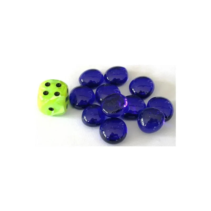 Chessex Glasspielsteine Blue
