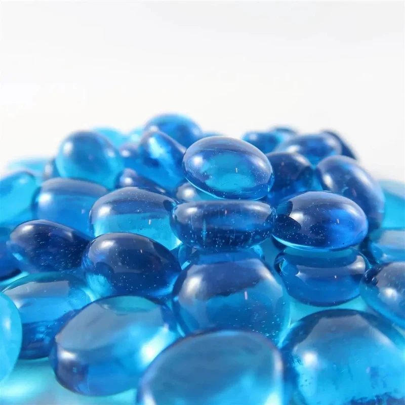 Chessex Glasspielsteine Aqua Blue