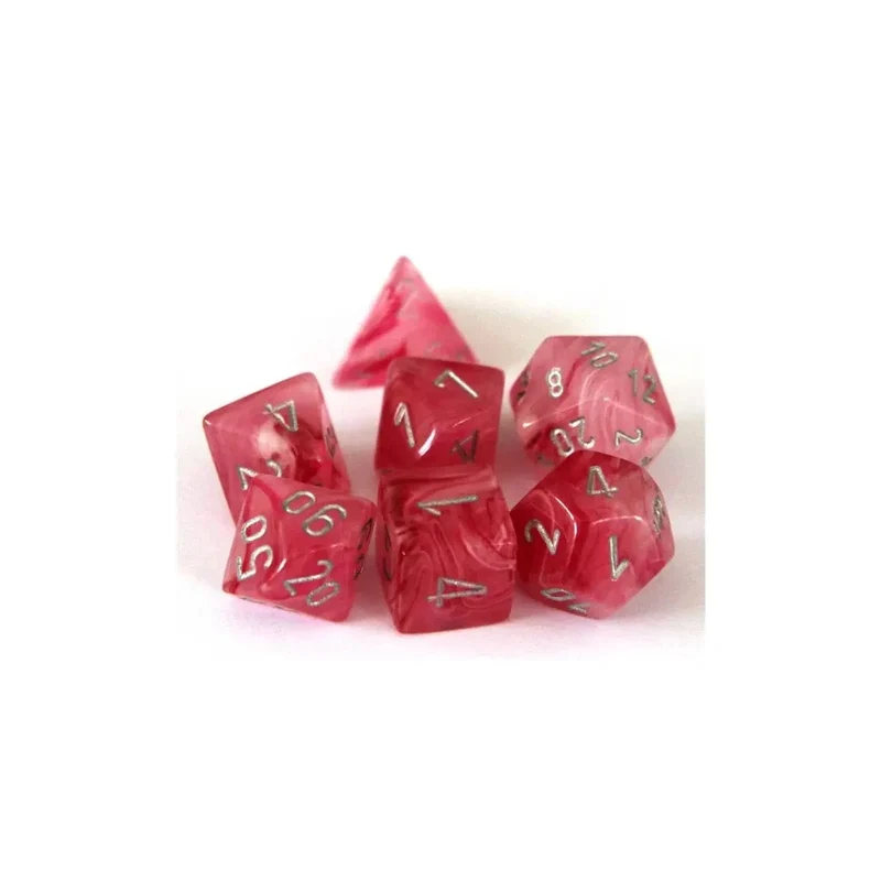 Chessex Ghostly Glow Pink/silver Set