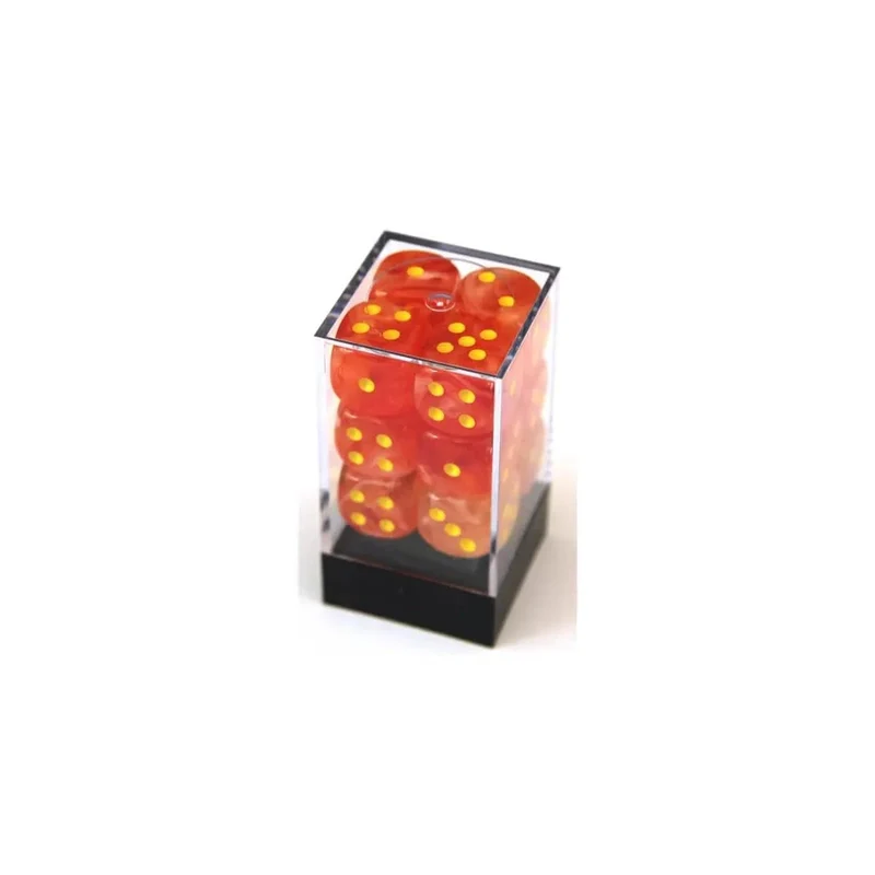 Chessex Ghostly Glow Orange/yellow W6 16mm Set