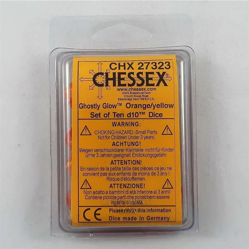Chessex Ghostly Glow Orange 10 x W10 Set