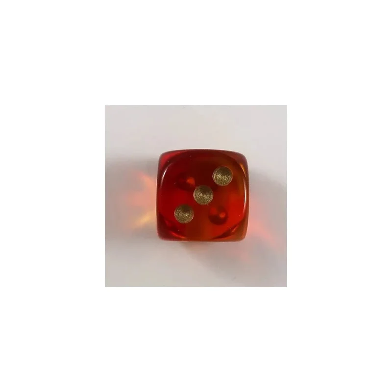 Chessex Gemini translucent red-yellow/gold W6 16mm