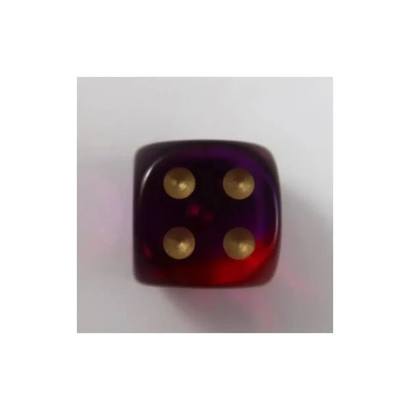 Chessex Gemini translucent red-violet/gold W6 12mm