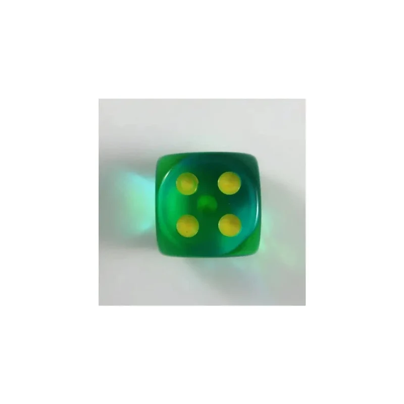 Chessex Gemini translucent green-teal/yellow W6 16mm