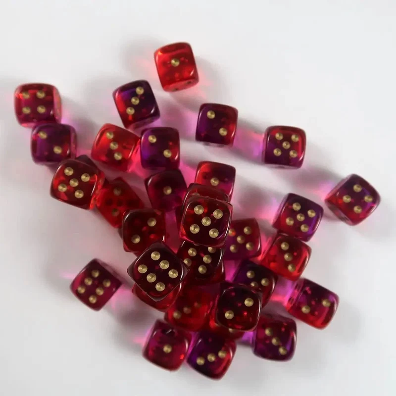 Chessex Gemini translucent red-violet/gold 12mm Set