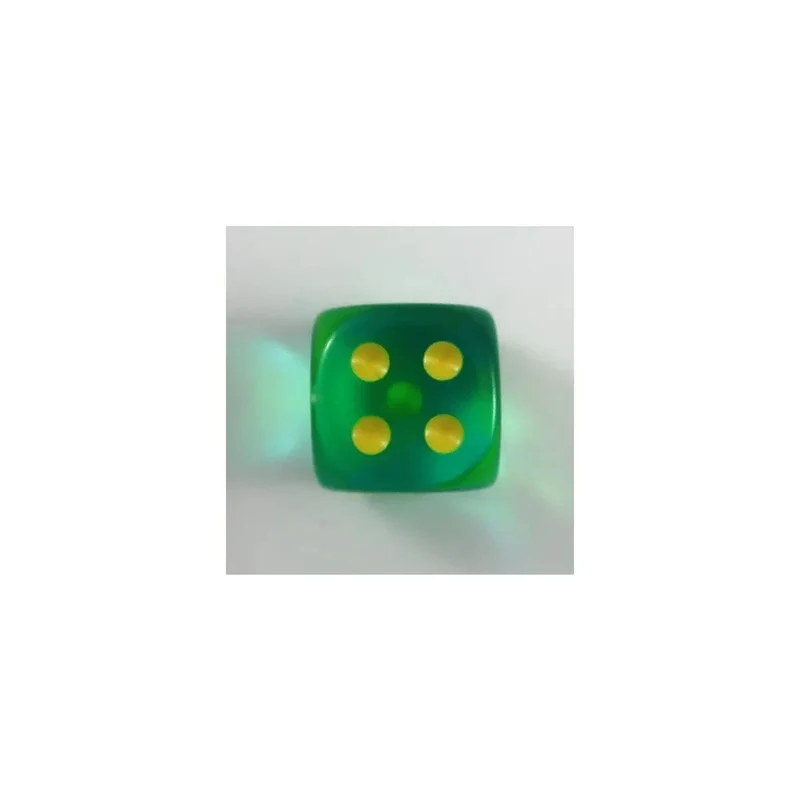 Chessex Gemini translucent green-teal/yellow W6 12mm