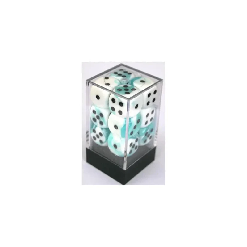 Chessex Gemini Teal-White W6 16mm Set