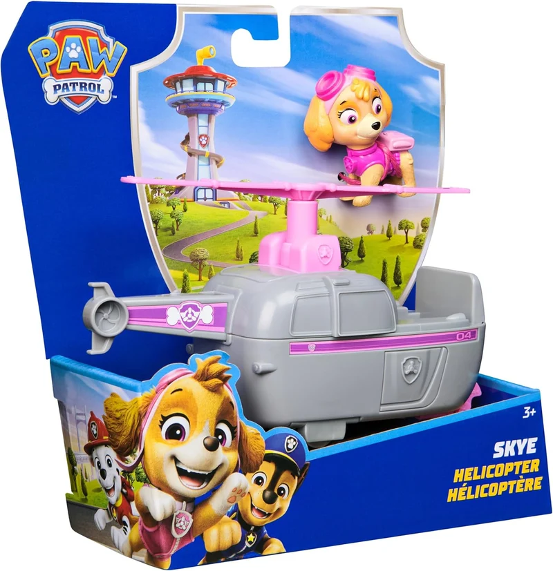 PAW PATROL, Helikopter mit Skye Spielfigur