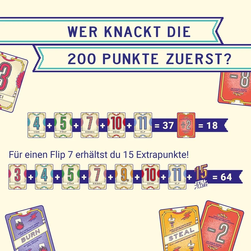 Flip 7 Voll Fies Kartenspiel ab 10 Jahren