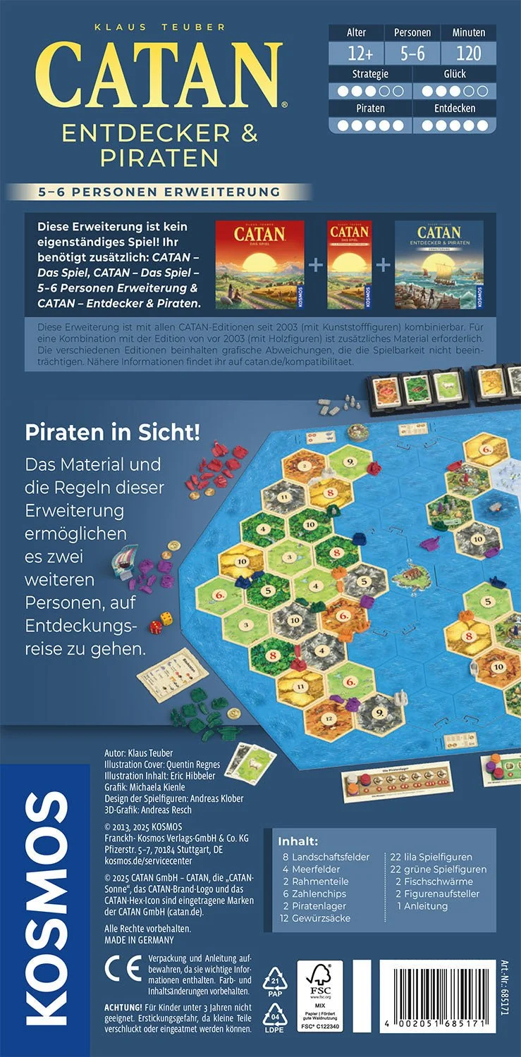 CATAN Entdecker & Piraten 5–6 Spieler Erweiterung – Kosmos
