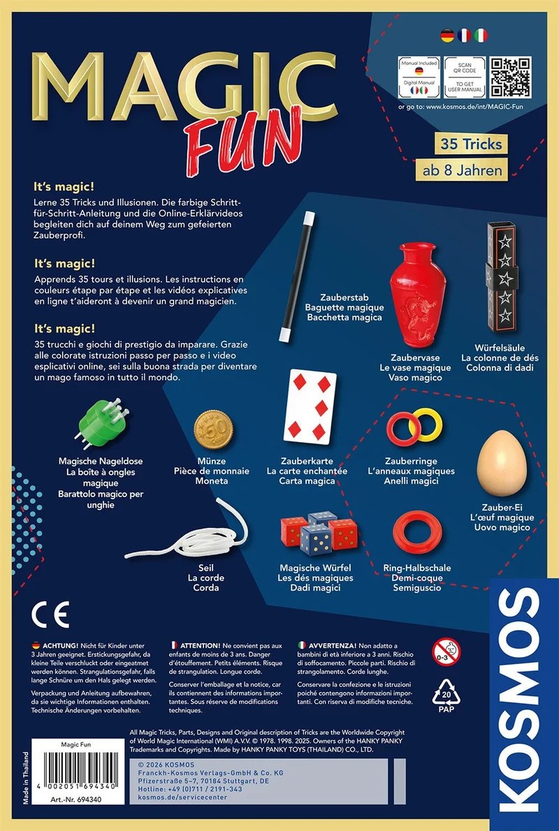 Zaubertricks-Set MAGIC Fun DFI ab 8 Jahren