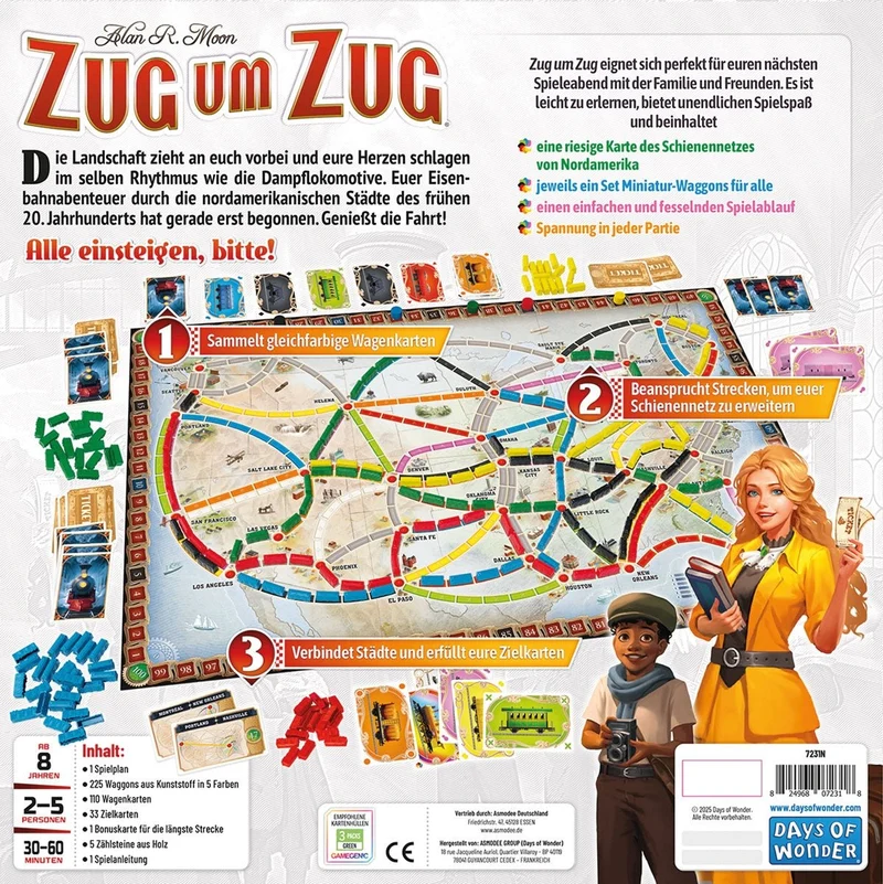 Zug um Zug Eisenbahnspiel ab 8 Jahren