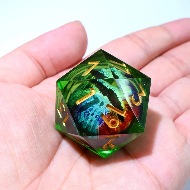 Arcane Dragon Eye – XL D20 (33 mm, Flüssigkern)