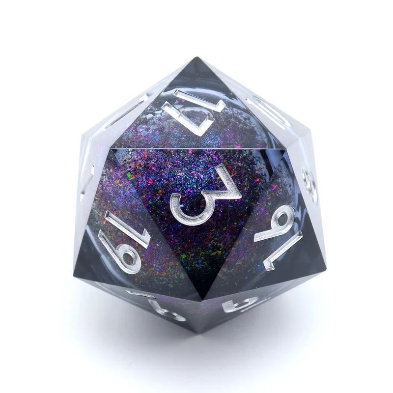 Dice of Dragonkind – Black XL Liquidcore D20 (33 mm)