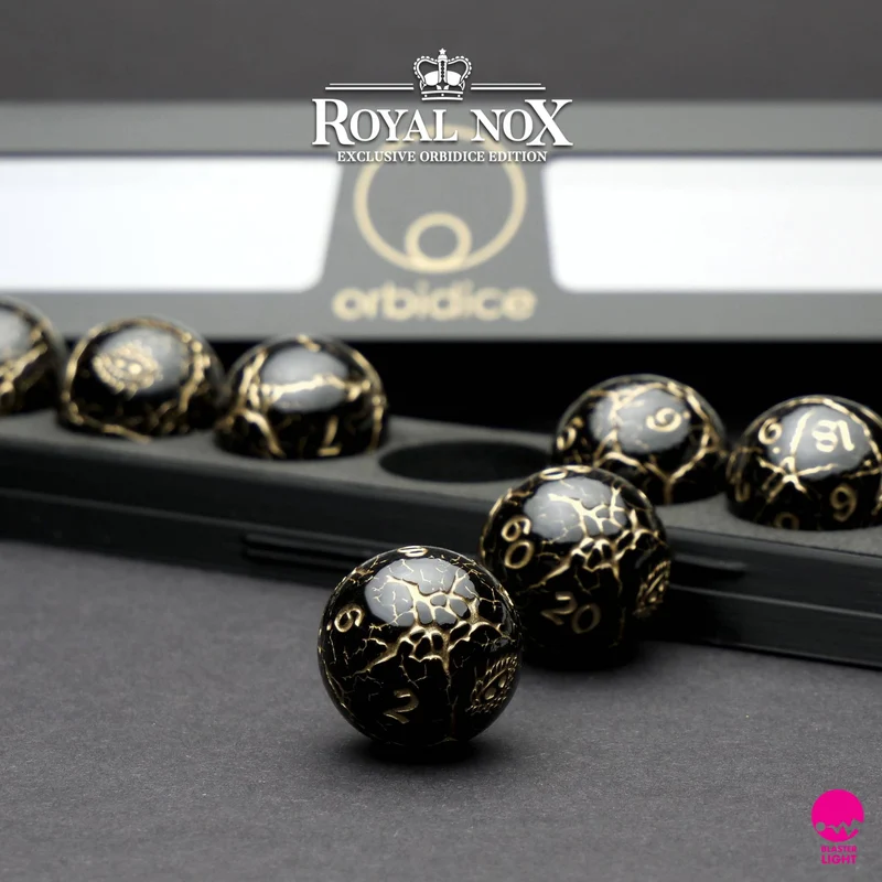 Orbidice Royal Nox – Black & Gold Edition (Kugelwürfel-Set)