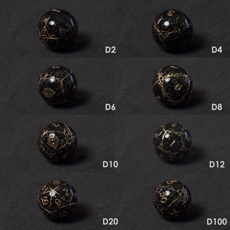 Orbidice Royal Nox – Black & Gold Edition (Kugelwürfel-Set)