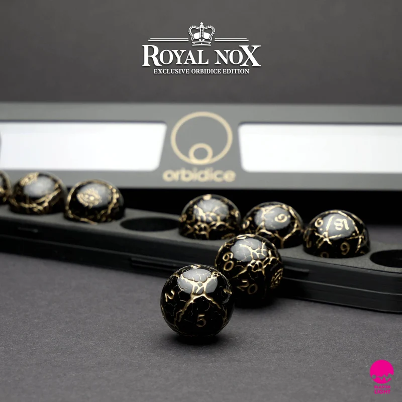 Orbidice Royal Nox – Black & Gold Edition (Kugelwürfel-Set)