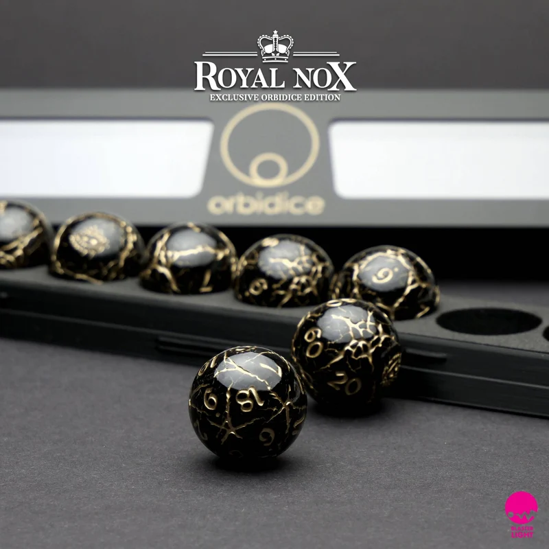 Orbidice Royal Nox – Black & Gold Edition (Kugelwürfel-Set)