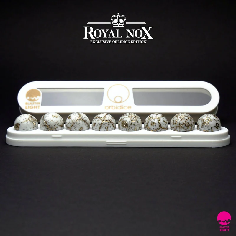 Orbidice Royal Nox – White & Gold Edition (Kugelwürfel-Set)