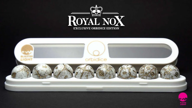 Orbidice Royal Nox – White & Gold Edition (Kugelwürfel-Set)