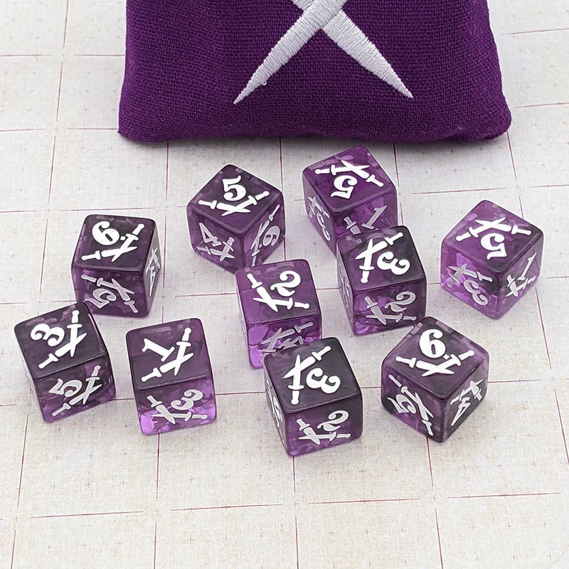 Sneak Attack Set (10 Würfel + Beutel)