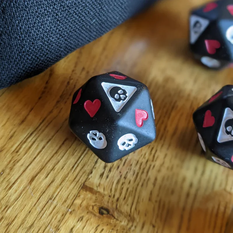Death Saving Throw Dice (5 Würfel + Beutel)