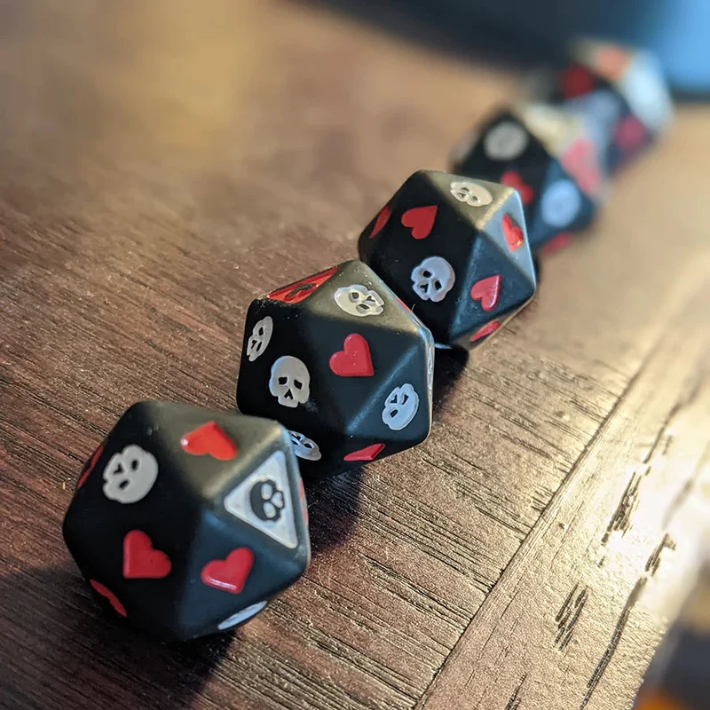 Death Saving Throw Dice (5 Würfel + Beutel)