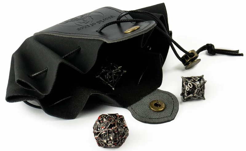 2in1 Würfelbeutel und Würfelunterlage Black