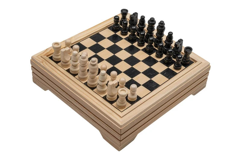 Holz Spielesammlung Mini mit 4 Spielen – Philos