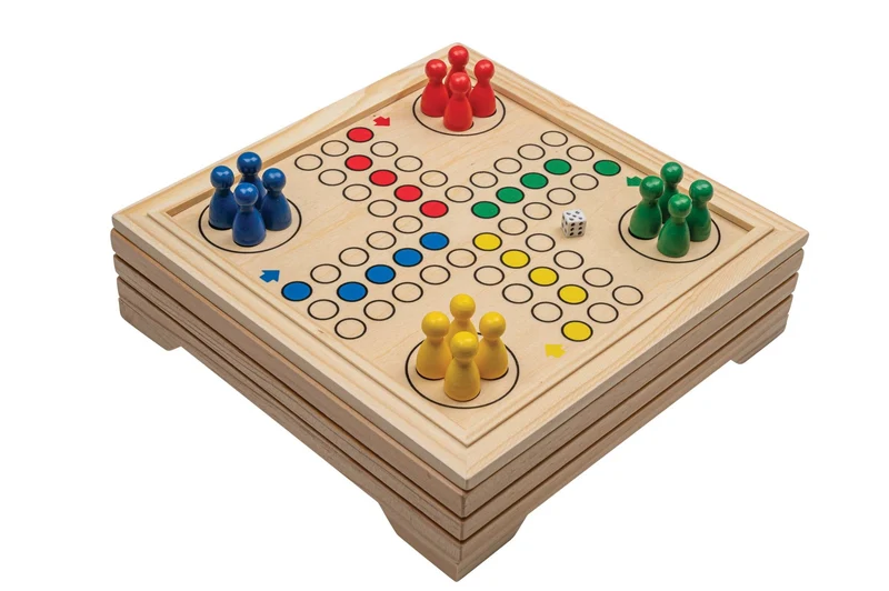 Holz Spielesammlung Mini mit 4 Spielen – Philos