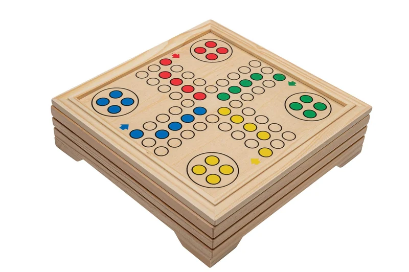 Holz Spielesammlung Mini mit 4 Spielen – Philos