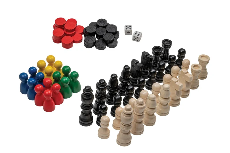 Holz Spielesammlung Mini mit 4 Spielen – Philos