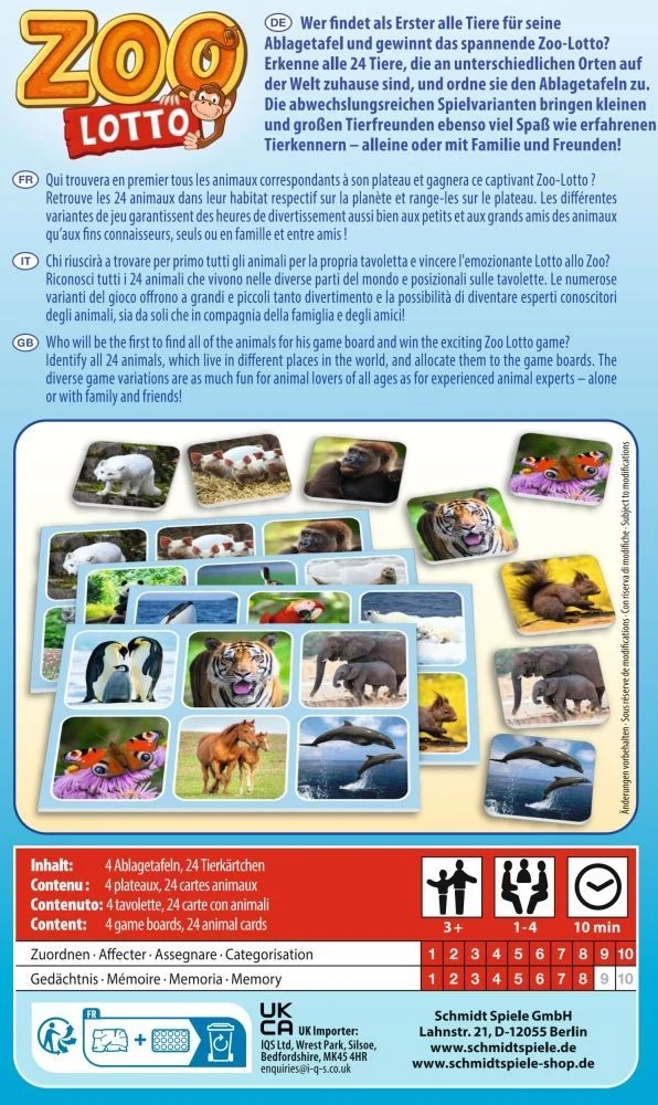 Zoo Lotto, Reisespiel in der Metalldose