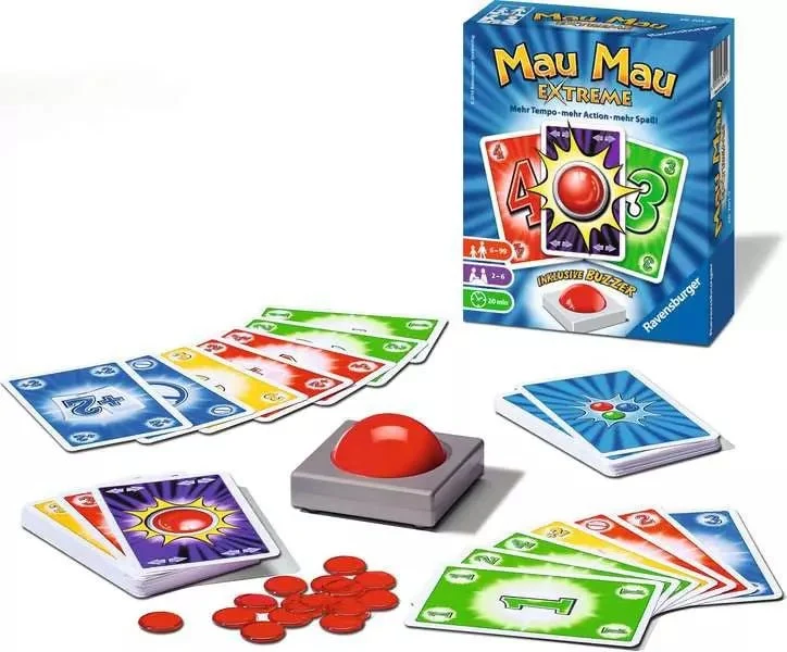 Mau Mau Extreme – Ravensburger Kartenspiel mit Buzzer